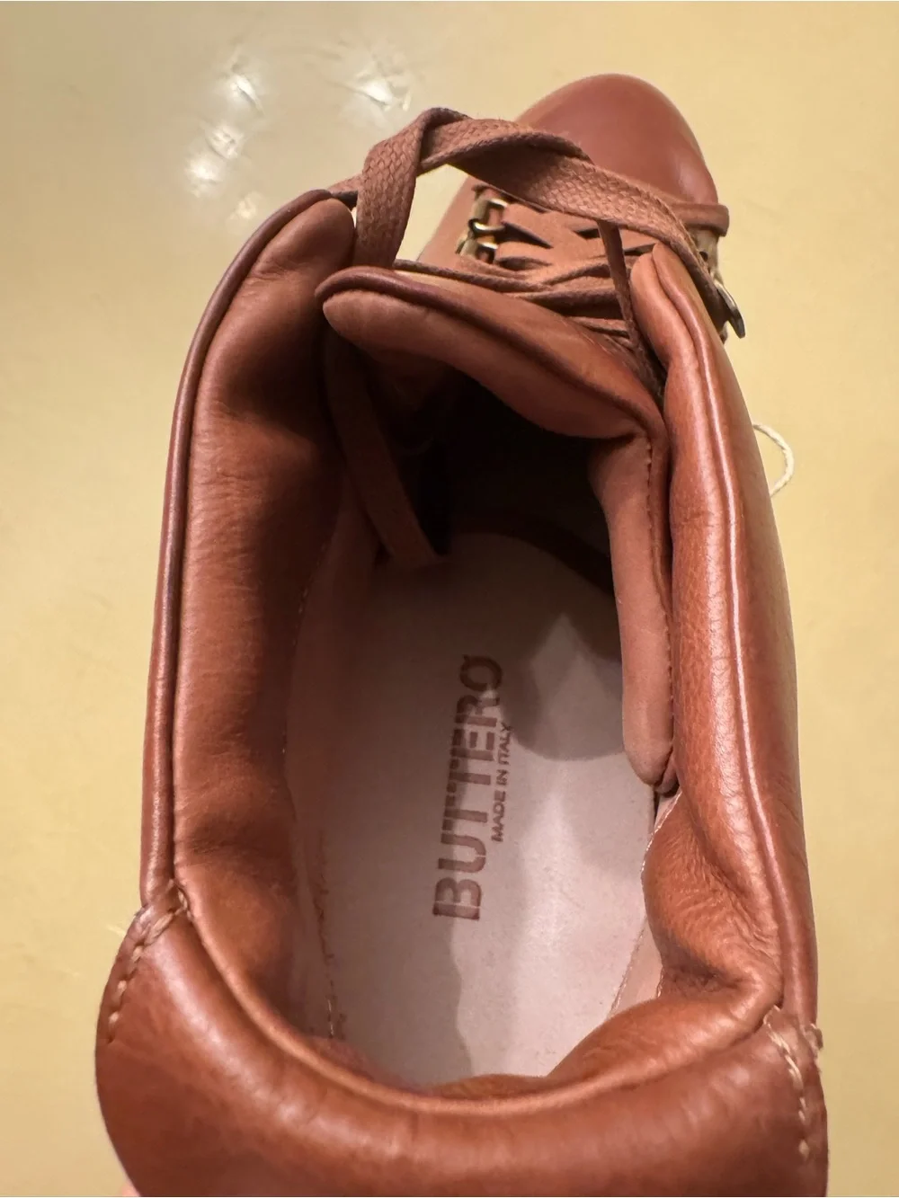 NIB Buttero Zeno Leather Alpine Hiking Boots Brown Cognac Size 41.5